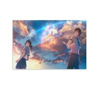 PBYOSCZYE Anime Movie Your Name Characters Arte de Pared Impresión Imagen Moderna Decoración de Habitación Familiar 08 x 12 Pulgadas (20 x 30 cm)