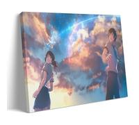 PBYOSCZYE Anime Movie Your Name Characters Arte de Pared Impresión Imagen Moderna Decoración para Habitación Familiar 24 x 36 Pulgadas (60 x 90 cm)
