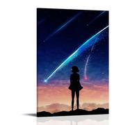 PBYOSCZYE Anime Movie Your Name Heroine Arte de Pared Impresión Imagen Impresión Moderna Habitación Familiar Decoración 20 x 30 Pulgadas (50 x 75 cm)