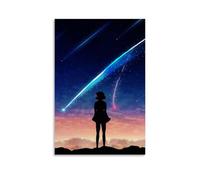 PBYOSCZYE Anime Movie Your Name Heroine Arte de Pared Impresión Imagen Impresión Moderna Habitación Familiar Decoración 40 x 60 cm (40 x 60 cm)