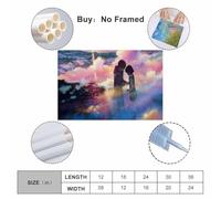 PBYOSCZYE Anime Movie Your Name Main Characters Art Arte Mural Impresión de Imagen Moderna Decoración de Habitación Familiar 08 x 12 pulgadas (20 x 30 cm)
