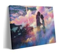 PBYOSCZYE Anime Movie Your Name Main Characters Art Arte Mural Impresión de Imagen Moderna Decoración para Habitación Familiar 24 x 36 Pulgadas (60 x 90 cm)