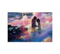PBYOSCZYE Anime Movie Your Name Main Characters Art Arte Mural Impresión de Imagen Moderna Habitación Familiar Decoración 20 x 30 Pulgadas (50 x 75 cm)