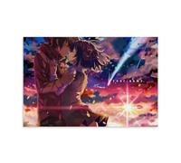 PBYOSCZYE Anime Movie Your Name Main Characters Fan Art Arte Mural Impresión de Imagen Moderna Decoración para Habitación Familiar 20 x 30 Pulgadas (50 x 75 cm)