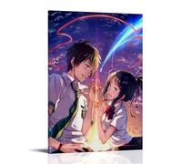 PBYOSCZYE Anime Movie Your Name Role Collective Art Arte Mural Impresión Imagen Impresión Moderna Habitación Familiar Decoración 24 x 36 Pulgadas (60 x 90 cm)