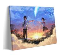 PBYOSCZYE Comics Movie Your Name Characters Arte Mural Impresión Moderna Habitación Familiar Decoración 24 x 36 Pulgadas (60 x 90 cm)