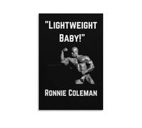 PBYOSCZYE Ronnie Coleman - Arte mural con diseño de abanico en blanco y negro, impresión artística, decoración moderna para habitación familiar, 40 x 60 cm