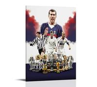 PBYOSCZYE Zinedine Zidane Arte Colectivo Arte Mural Impresión Imagen Impresión Moderna Habitación Familiar 24 x 36 Pulgadas (60 x 90 cm)