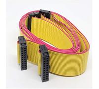 PC Accesorios - Conectores Pro 2 32 "80 cm, F/F IDC 2 x 10 20P amarillo 1,27 mm Cable plano, 30 cm 78 cm longitud de la red con FC de 2,54 mm 20 pines hembra a hembra