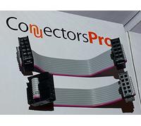 PC Accesorios - Conectores Pro 2 4,5 "12 cm F/F IDC 2 x 5 10P Plata 1,27 mm Cable Plano de Cinta, 4 Pulgadas 10 cm Longitud de la Red con 2,54 mm FC 10 Pines Hembra a Hembra