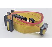 PC Accesorios - Conectores Pro 5 unidades 8 "FC F/F IDC 16P amarillo 1,27 mm Cable plano, 8 pulgadas, 20 cm Longitud con 2,54 mm 16 pines hembra a conector hembra