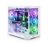 PC ATX Vidrio Templado Alto Flujo Aire Soporta 10 Ventiladores | Chasis ATX Con Panorámico, Refrigeración Líquida, Filtros Antipolvo Y Diseño Modular Para Gamers Y Creadores