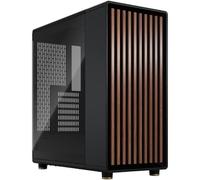 PC caja - diseño fractal - Norte carbón negro TG oscuro T