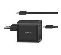 Cargador USB-C de 45W + Cable USB-C de 2m (Negro) - HAMA