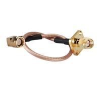 PC-Case 0,5 m RF Coaxial Cable eléctrico Cable conector SMA hembra de montaje en panehot SL Asamblea Extensión Pigtail de ángulo recto a RP-SMA RG316 15 cm conductor de cobre para antena inalámbrica