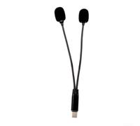 PC Dual Microphone Tipo-C 170mm Negro Compacto | Matriz de micrófono dual, reducción de ruido, voz clara para captura, tipo C directo, 170 mm de longitud