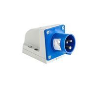 PC Electric 02121 Clavijas Murales Baja Tensión, Código hora 6, IP44-16A-2P+T-200/250V