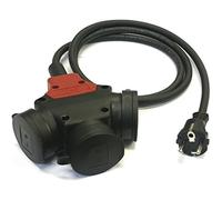 PC Electric Cable alargador de 3 enchufes H07RN-F 3 G1.5, IP44, longitud 1.5 m 980901315684