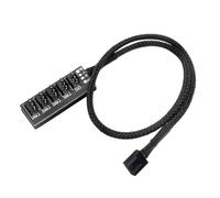 PC Fan Hub, CPU Fan Splitter, Computer Fan Hub, Case Fan Hub, Fan Splitter For Computer, Temperature Control Fan Hub, 35cm/13.78 Inches For Fans and Power. The Hub Mounts Easily In Your Case