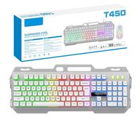 PC Game Keyboards - 104-Key USB Wired | Aesthetic RGB Game Keyboard Light Up Keyboard | Compact Game Keyboard Ergonomic Offices Keyboard | Backlit Gamings keyboard for Home Laptop Gamer Computer