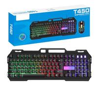 PC Game Keyboards - 104-Key USB Wired | Aesthetic RGB Game Keyboard Light Up Keyboard | Compact Game Keyboard Ergonomic Offices Keyboard | Backlit Gamings keyboard for Home Laptop Gamer Computer