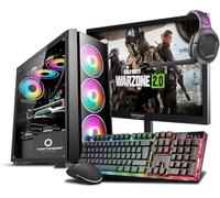 PC Gaming Computer Fisso Desktop i7 - SSD 1 TB - RAM 64GB - ARC 750 8GB GDDR6 - Monitor 27" Windows 11 Pro - WiFi USB - HDMI y VGA - Inalámbrico - Oficina Internet Escuela
