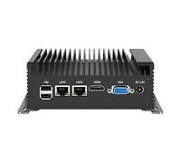 PC industrial, mini PC sin ventilador industrial PC 7500U, mini computadora de computadora dual 1000 Mbs LAN, 4K HD VGA, 2COM RS232, USB3.0 WiFi GPIO, encendido automático, 32 GB RAM 1 TB SSD (M.2