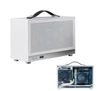 PC ITX portátil - Acero SPCC Aleación Aluminio 312x135x193 mm, Chasis Mini Slim, USB 3.0 Type-C, Soporta Placa Base ITX, Alimentador, Drive 2.5"/3.5", Escritorio Compacto