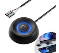 PC Power on Button Externer mit LED Desktop Computer Power Switch 2m Verlängerungskabel ON Aus Schalter PC für Büro Zuhause Computer Netzschalter