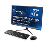 PC todo en uno CSL Unity F27B-ALS 68,58 cm (27 pulgadas, 1920 x 1080 Full HD) - Potente AIO (CPU Intel N200 4 x 3700 MHz, 1000 GB SSD, 32 GB DDR4-RAM, Windows 11 Home), negro