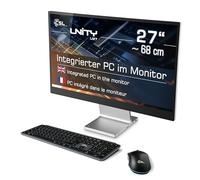 PC todo en uno CSL Unity U27 Windows 11 Pro - Potente AIO, pantalla IPS Full HD de 27 pulgadas, CPU Intel Core i5-1235U 4400MHz Turbo, SSD M.2 de 500 GB, DDR5-RAM de 16 GB, USB 3.2, BT 5.2, AX WLAN