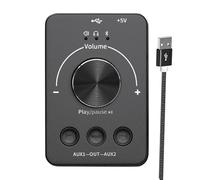 PC Volume Control Knob - Aluminum Alloy ABS USB 5.1 | Multimedia Wireless Sound Controller | Desktop Computer Audio Volume Adjustment Knob For PC Laptop Headset Home Office Internet Cafe
