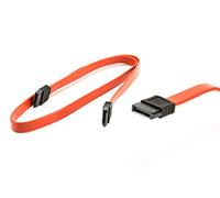 PC24 Shop & Service - Juego de 2 Cables SATA (50 cm, 2 Conectores Rectos y 2 Rectos/acodados, Compatible con S-ATA/600, 1,5/3/6 GB) Rojo 3. 3X S-ATA Kabel in Rot