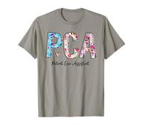PCA Week Asistente de Atención al Paciente Regalos de Apreciación Floral Camiseta