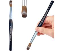 PCAORLEORS Kolinsky Cepillo de uñas acrílico con mango de ébano y 100% pelo de sable Kolinsky, cepillo de gel para fuerza acrílica y extensión de uñas (#12)