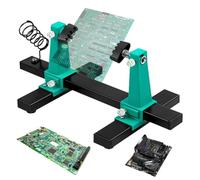 PCBHolder - Montaje de soldadura de soporte PCB, base de rotación multiángulo con abrazadera | Gabillete de reparación electrónica manual, soporte de placa de circuito impreso seguro, herramienta de
