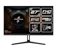 PcCom Elysium Monitor Gaming 27 Pulgadas Fast IPS Full HD 1920x1080, 200Hz, 1ms GTG, Adaptive Sync, HDR, HDMI 2.1, DisplayPort 1.4, VESA, Monitor para PC Gaming Competitivo