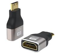 PcCom Essential Adaptador HDMI Mini Macho a Hembra a 8K V2.1