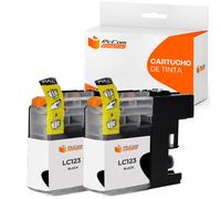 Pccom Essential Brother Lc123/lc121 Cartucho Tinta Compatible Negro Pack 2