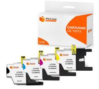 Pccom Essential Brother Lc1240xl/lc1220xl/lc1280xl Cartucho Tinta Compatible Negro/cian/magenta/amarillo Pack 4