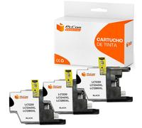 Pccom Essential Brother Lc1240xl/lc1220xl/lc1280xl Cartucho Tinta Compatible Negro Pack 3