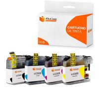 Pccom Essential Brother Lc223/lc221 Cartucho Tinta Compatible Negro/cian/magenta/amarillo Pack 4