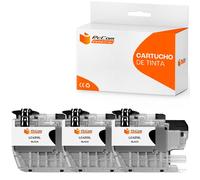 Pccom Essential Brother Lc421xl Cartucho Tinta Compatible Negro Pack 3