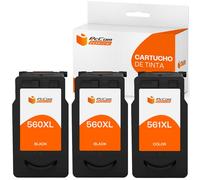 Pccom Essential Canon Pg560xl/cl561xl Cartucho Tinta Compatible Negro/tricolor Pack 3