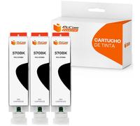 Pccom Essential Canon Pgi570xl Cartucho Tinta Compatible Negro Pack 3