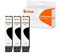 Pccom Essential Cartucho Tinta Compatible con Epson T0711/T0891 Negro Pack 3
