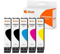 Pccom Essential Cartucho Tinta Compatible con Epson T1281/T1282/T1283/T1284 Negro/Cian/Magenta/Amarillo Pack 5
