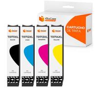 Pccom Essential Cartucho Tinta Compatible Epson T0711/T0712/T0713/T0714 Negro/Cian/Magenta/Amarillo Pack 4