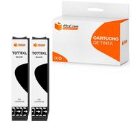 Pccom Essential Cartucho Tinta Compatible Epson T0711/T0891 Negro Pack 2