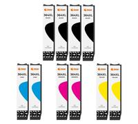 Pccom Essential Cartucho Tinta Compatible HP 364XL Negro/Cian/Magenta/Amarillo Pack 10